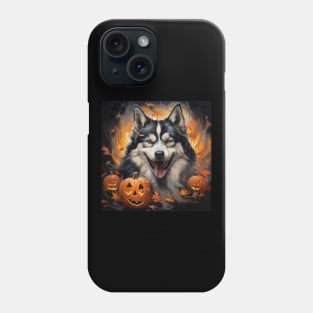 Halloween Alaskan Malamute Phone Case