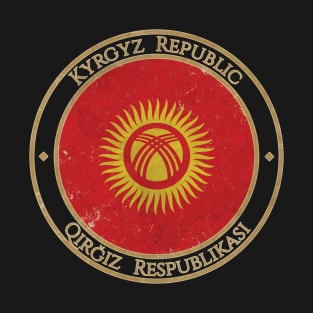 Vintage Kyrgyzstan Kyrgyz Republic Asia Asian Flag T-Shirt