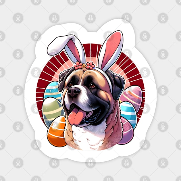 Perro de Presa Canario's Easter Celebration with Bunny Ears Magnet by ArtRUs