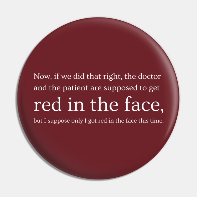 Red in the Face Pin by KaraokeTypo