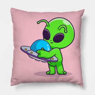 Cute Alien Hug Ufo Toy Cartoon Pillow