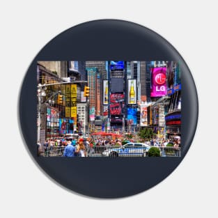 Busy Times Square New York City Pin