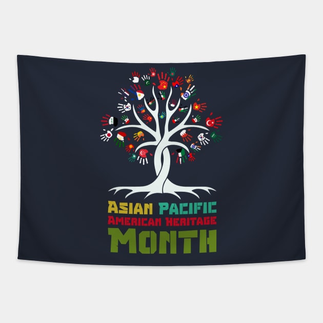 aapi month gift :Asian Pacific American Heritage Month Tapestry by Mr_tee