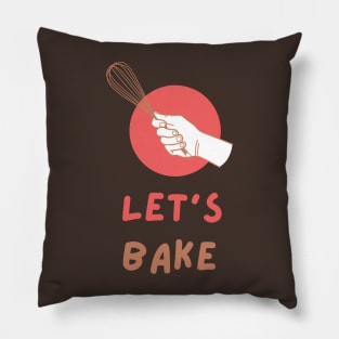 Cute Let's Bake Baking Lovers Gift T-Shirt Pillow