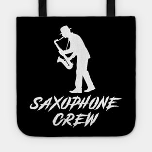 Saxophone Crew Awesome Tee: Jazzing it Up with Humor! Tote