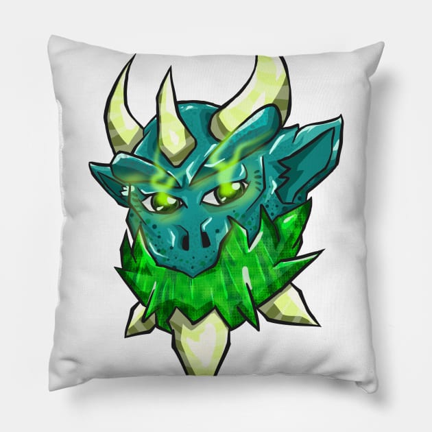 Green Monster hunter Pillow by RahmanDG