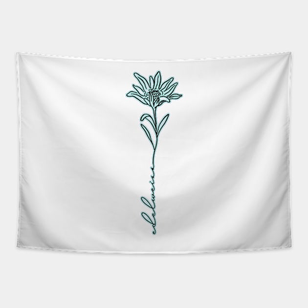 Sound of Music Edelweiss Flower Delicate Design Tapestry by baranskini