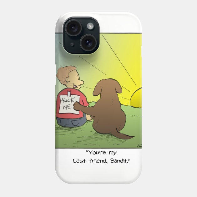 Kids Best Friend Dog Phone Case by cartoonistnate