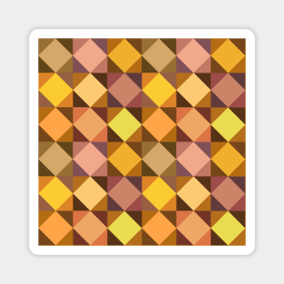 Abstract Tiles - earth tones Magnet