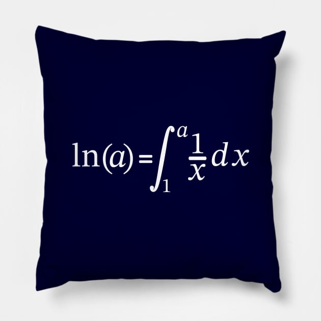 Natural Log Integral Calculus And Math Pillow by Rewstudio