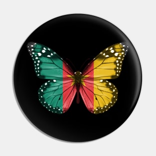 Cameroonian Flag  Butterfly - Gift for Cameroonian From Cameroon Pin