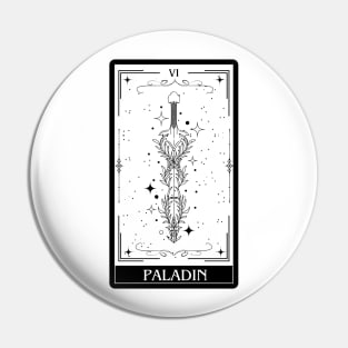 Paladin Tarot Card D&D Nat 20 Dungeons & Dragons T-Shirt Pin