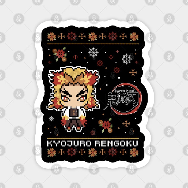 Chibi Rengoku Flame Hashira - Demon Slayer Magnet by Otaku Vibes