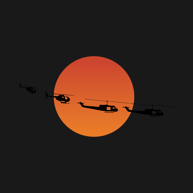 Apocalypse Now Helicopters Illustration by burrotees