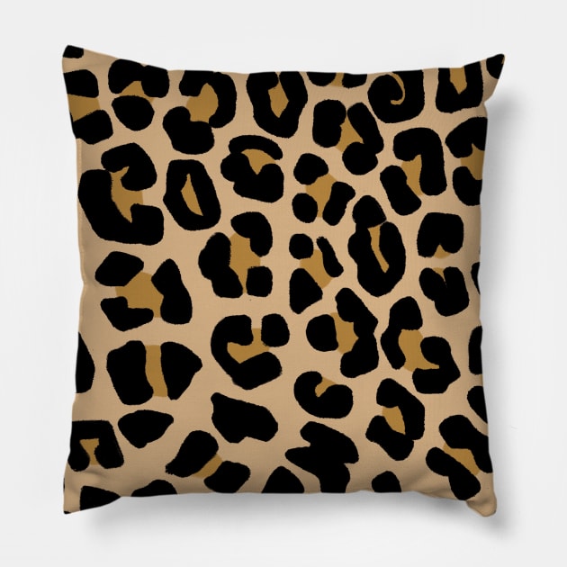 Leopard Spots Pattern, Neutral Pillow by OneThreeSix