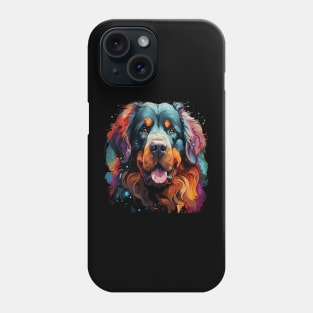 Tibetan Mastiff Rainbow Phone Case