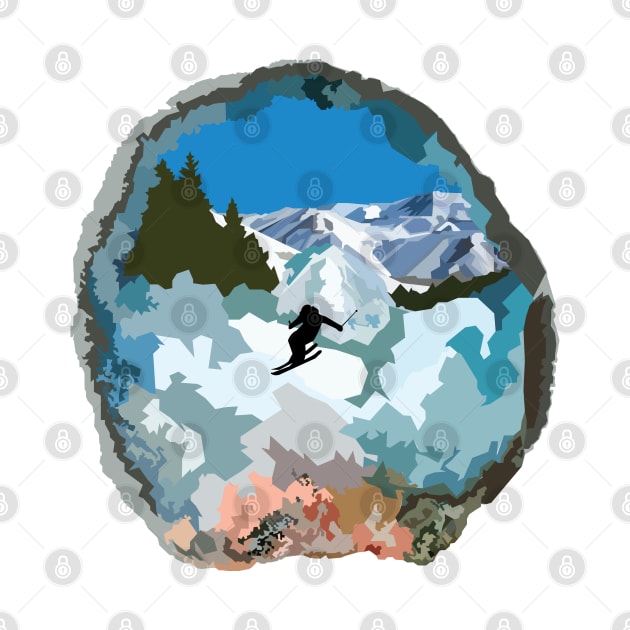 The Secret Lives of Geodes: The Skier by aecdesign