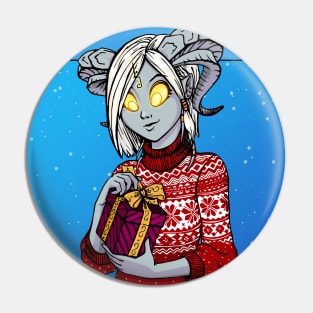 Draenei Christmas Pin