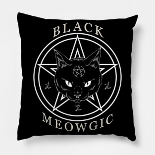 Black Meowgic Pillow