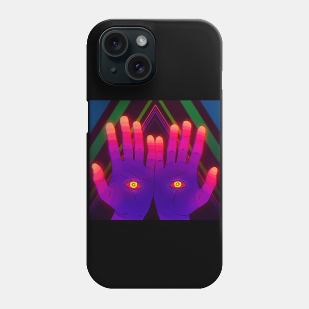 Psychedelic Energy Hands 2 (GIF) Phone Case by PHAZED