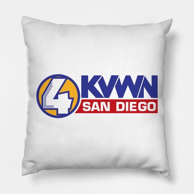 KVWN Channel 4 News Logo Anchorman Pillow by tvshirts