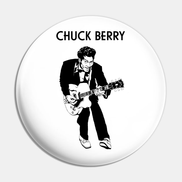 Chuck Berry with Guitar Pin by TheMusicFav