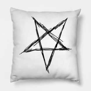 Pentagram (black) Pillow