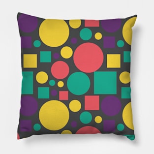 Squares and Circles Seamless Pattern 020#001 Pillow