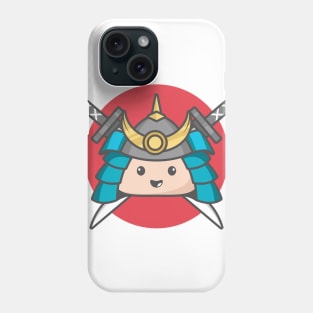 Cute Japanese Samurai Mochi Mascot Phone Case