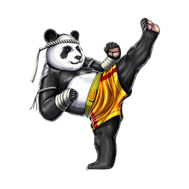 Panda Muay Thai Fighter by underheaven