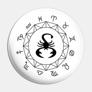 Scorpio Zodiac Pin