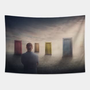 choose between multiple doors Tapestry