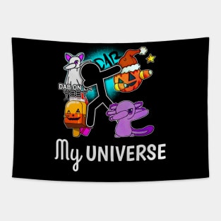 My Universe - Kawaii Halloween Creatures - Dabbing Yeet Meme - Funny Humor Graphic Gift Saying Tapestry