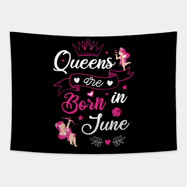 Queens are born in june Tapestry by artdise