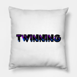 Twinning Purple and Blue Pillow