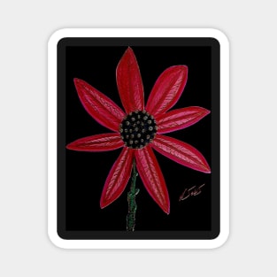 Red Flower by William Solis Magnet