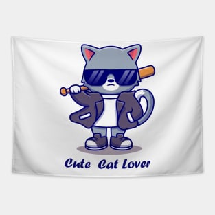 Cute cat lover Tapestry