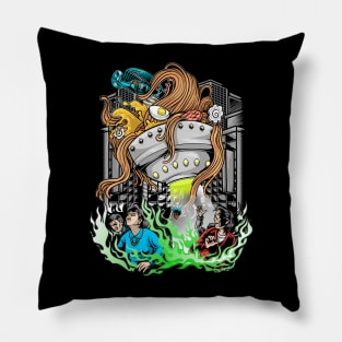 UFO ramen invasion Pillow