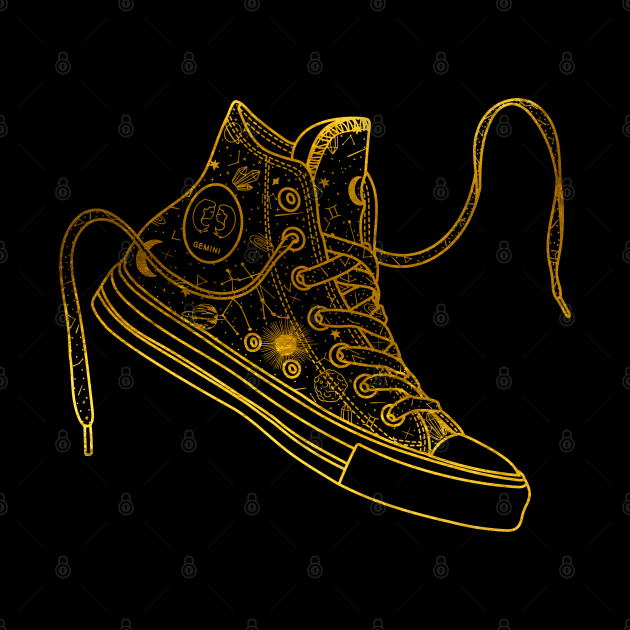 Gemini high tops - Gold by MickeyEdwards