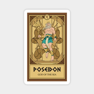 Poseidon Tarot Card Magnet