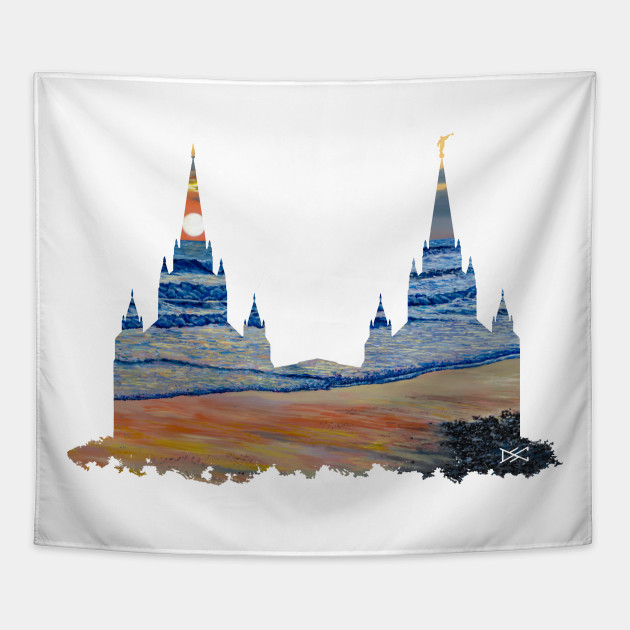 San Diego Lds Temple Sunset Beach Silhouette San Diego Temple Tapestry Teepublic
