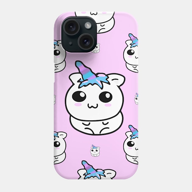 Bubblegum Dissociated Unicornia Ball; Pink Unicorn pattern; From: Unicornia Ball Collection Phone Case by ReyLV