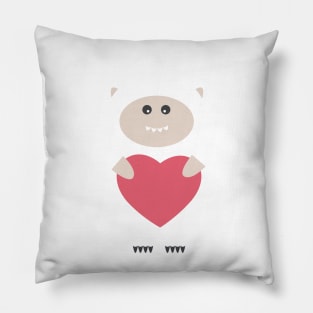 Little Yeti, Big Heart Pillow