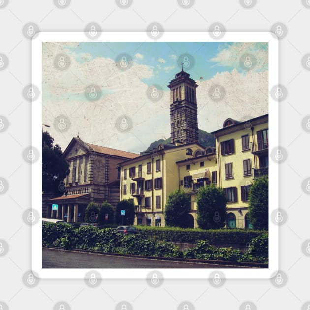 Italy sightseeing trip photography from city scape Milano Bergamo Lecco Magnet by BoogieCreates