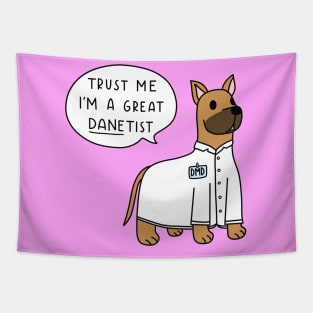 Danetist Funny Fawn Great Dane Dentist Tapestry