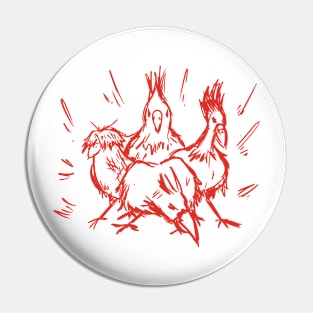 The Bad Birds (Red) Pin