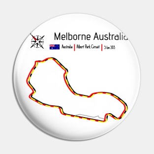 Racetrack - Melborne Australia Pin