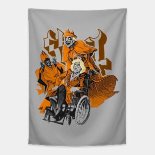 Funny Ghost Orange Tapestry