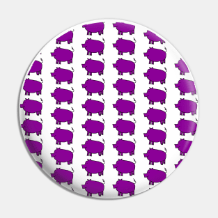 Purple Pig Pattern Pin