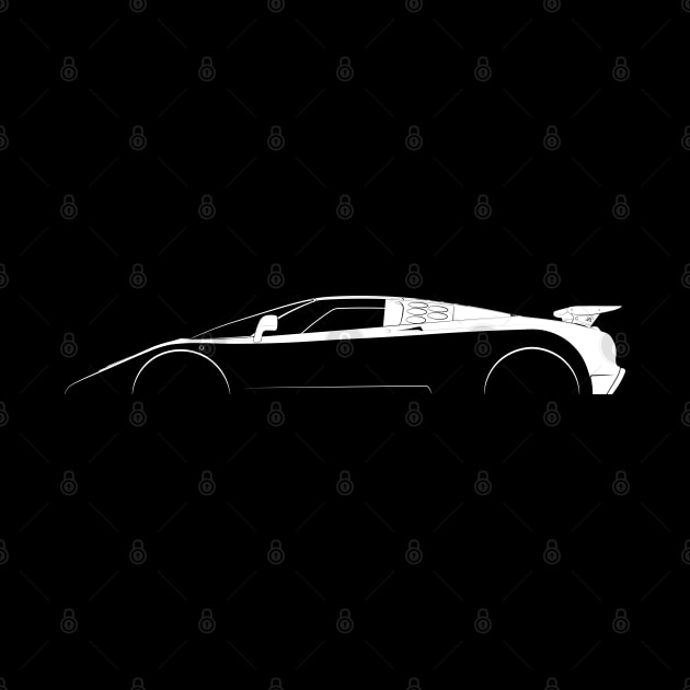 Bugatti EB110 SS Silhouette by Car-Silhouettes